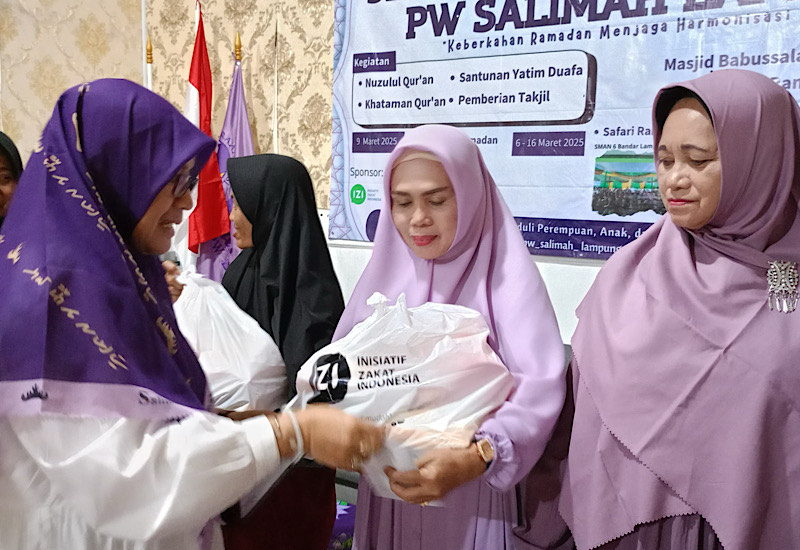  Salimah Lampung & IZI untuk Kesekian Kali Sinergi Maknai Ramadan dengan Berbagi untuk Yatim Duafa dan Janda Prasejahtera