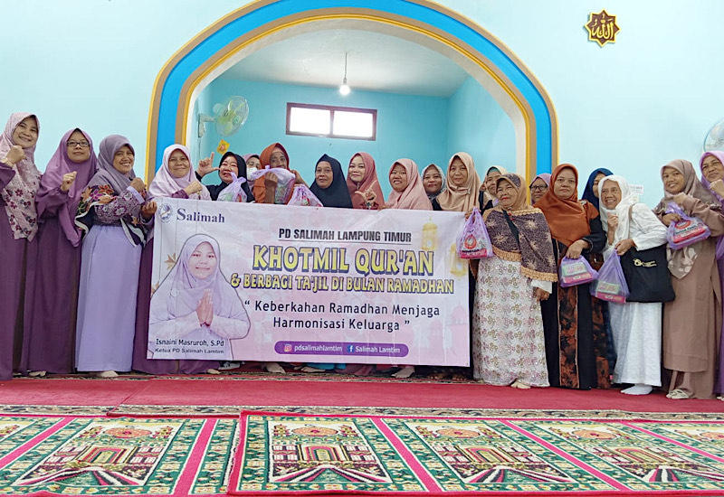  Salimah Lampung Timur Khataman Quran, Bagi 60 Paket Makanan Berbuka Puasa