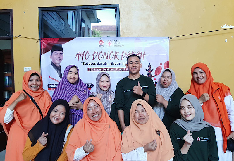  PKS Bandar Lampung Helat Milad Ke-23, PMI Dapat Seratusan Kantong Darah