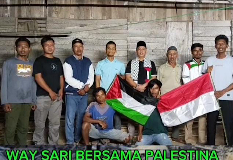  Kepala Desa Way Sari Natar Bikin Video Ajakan Aksi Solidaritas Palestina Sabtu 19 April 2025