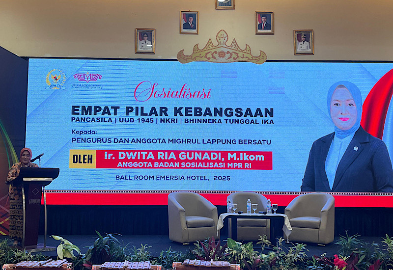  Budaya Identitas Pemersatu Bangsa, Dwita Ria Gunadi Sosialisasikan 4 Pilar Kebangsaan di Bandar Lampung