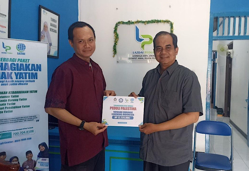  Quranic Learning Indonesia Percayakan Donasi Palestina kepada LAZDAI Peduli