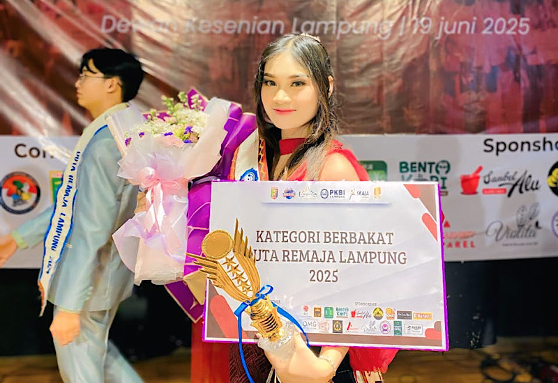  Chika Bianca Mahasiswi Universitas Teknokrat Indonesia Terbaik Kategori Berbakat Duta Remaja Lampung 2025