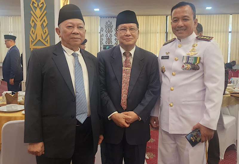  Pelantikan Sekdaprov Marindo Kurniawan, Rektor Universitas Teknokrat Indonesia Nasrullah Yusuf Silaturahmi dengan Faishol Djausal dan Kolonel Supriadi Tarigan