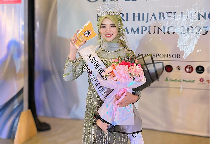  Duta Teknokrat Juara I Putri Hijabfluencer Lampung 2025 Vivi Restu Anggraini: Percaya Diri dan Asah Intelegensia
