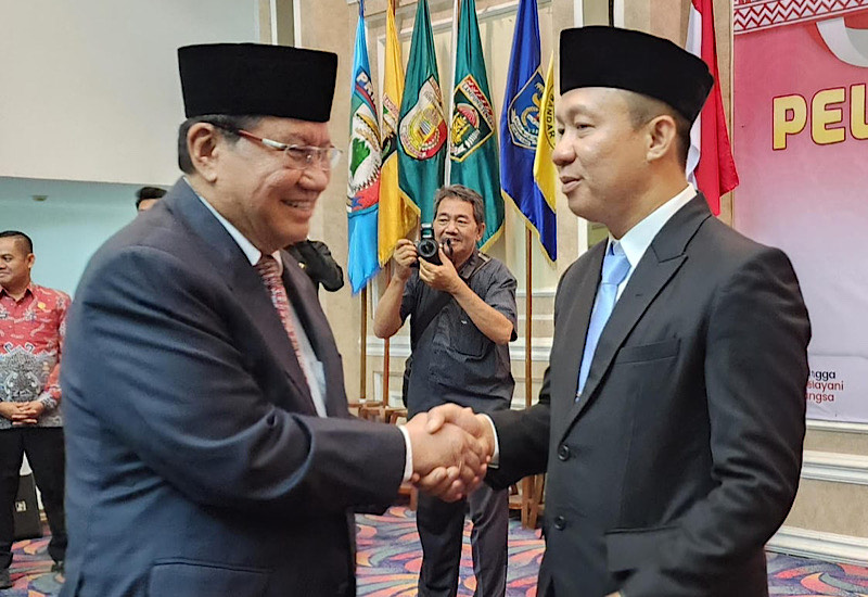  Rektor Universitas Teknokrat Indonesia Nasrullah Yusuf Beri Ucapan Selamat Sekdaprov Lampung Marindo Kurniawan