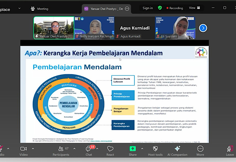  MGMP Bahasa Inggris SMK Lamteng Helat Webinar Pembelajaran Berkedalaman