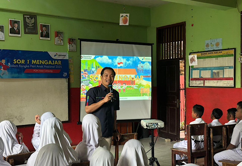  Siswa SDN 1 Pelita Bandar Lampung Diajari Tangani Kebocoran Gas