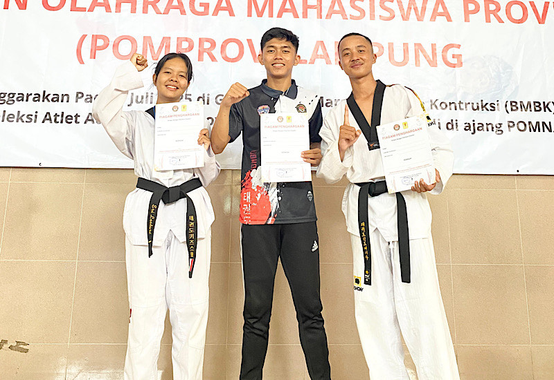  Taekwondoin Universitas Teknokrat Indonesia Raih Emas Pekan Olahraga Mahasiswa Provinsi, Bersiap Menuju Pomnas di Jawa Tengah