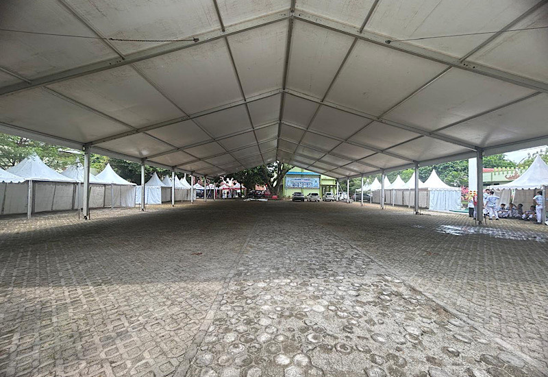  Tenda Roder Tempat HUT Ke-60 dan Reuni Akbar SMAN 2 Bandar Lampung Terpasang, Siap Tampung Ribuan Alumnus