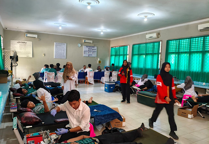  PMR SMAN 1 Tanjung Bintang Donor Darah, Terkumpul 159 Kantong