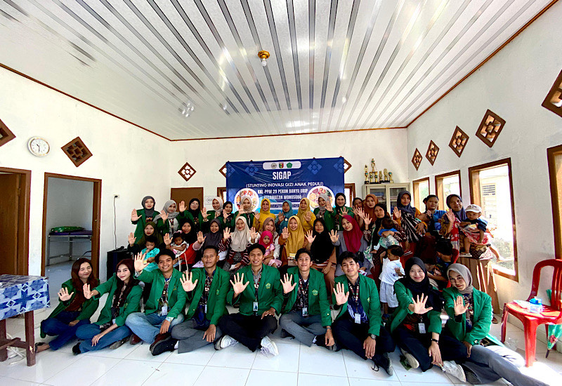  Mahasiswa Universitas Malahayati Edukasi Cegah Stunting dan Pemberian Makanan Tambahan di Pekon Banyuurip Wonosobo