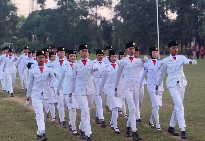  HUT Ke-80 RI di Terbanggi Besar Lancar, Apresiasi untuk TNI Polri Latih Paskibra Sebulan Penuh
