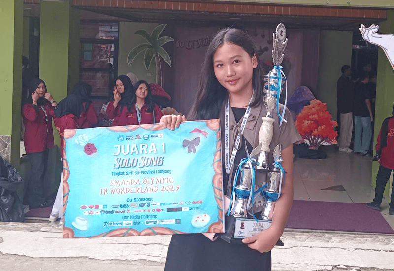  Adinda Disa Aurellia Siswi SMPN 2 Bandar Lampung Juara Solo Song Smanda Olympic 2025, November ke Malaysia