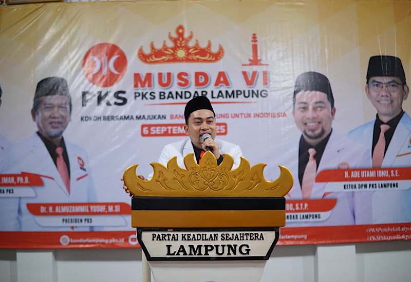  Musda VI PKS Kota Bandar Lampung, Agus Widodo: Jadilah Teladan, Jangan Gegayaan
