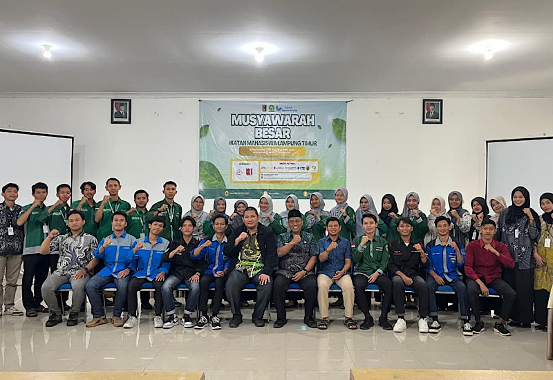  Ikatan Mahasiswa Lampung Timur Mubes, Rian Andri Wibowo dan Eka Mistriyani Terpilih Ketua Umum dan Wakil