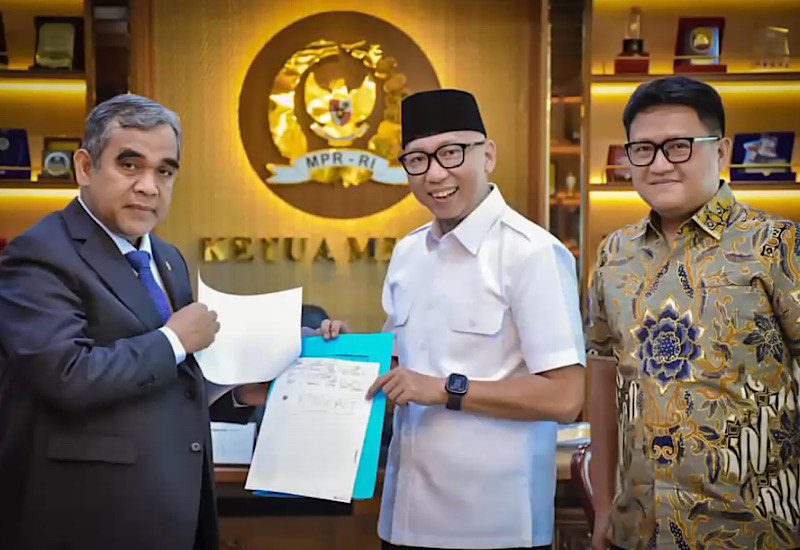  Gubernur Mirza Tunaikan Janji, Sampaikan Aspirasi Mahasiswa dan Masyarakat Lampung ke Ketua MPR Ahmad Muzani