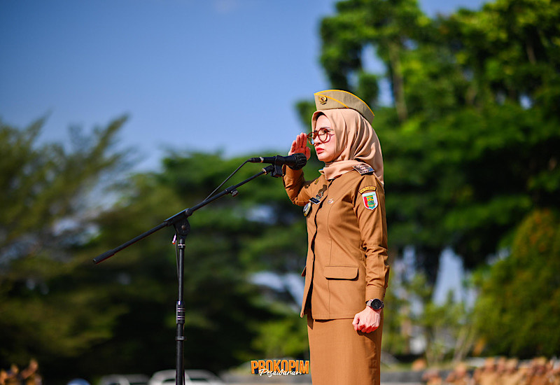  Pimpin Apel Perdana, Bupati Pesawaran Nanda Indira Ajak Warga dan ASN Jaga Kondusivitas Daerah