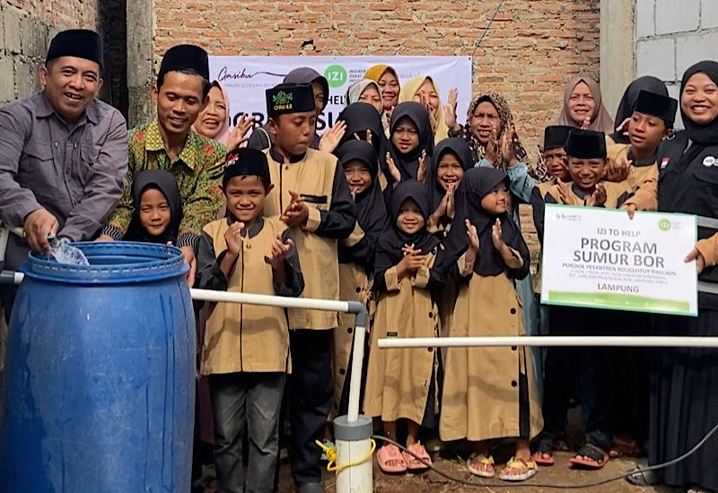  Komunitas Gasibu dan IZI Lampung Resmikan Sumur Bor Pondok Pesantren Roudlotut Tholibin Labuhan Maringgai