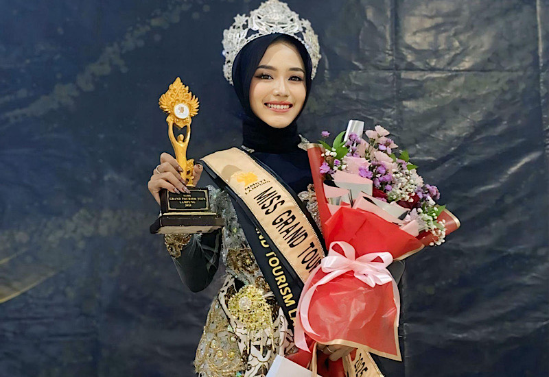  Talitha Fawwaz Salsabila, Juara Miss Grand Tourism Teen Lampung 2025