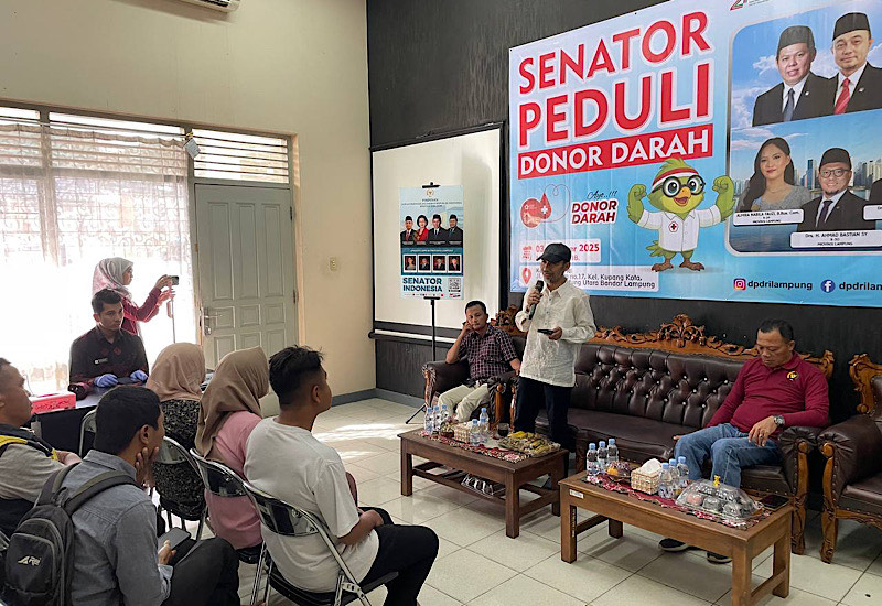 Senator Lampung Peduli Donor Darah, 55 Kantong Berhasil Dikumpulkan