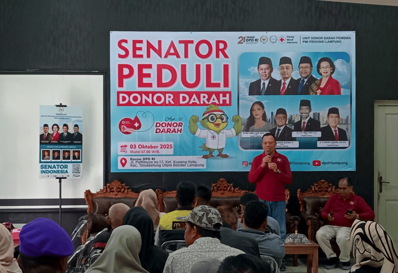  DPD Peduli Donor Darah di Kantor Perwakilan Lampung, Gino Vanollie: Investasi Terbesar itu Kesehatan