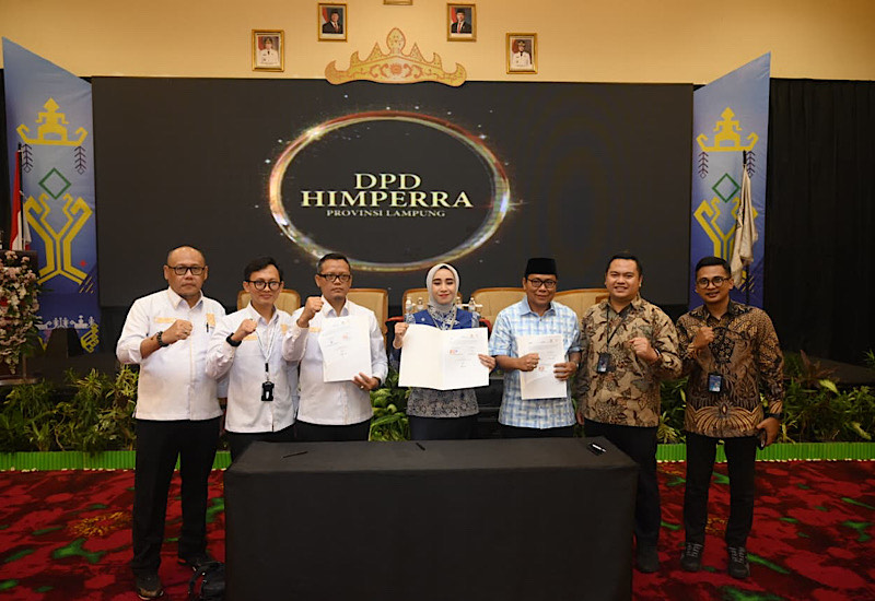  Himperra Lampung MoU dengan Baznas dan BTN Syariah