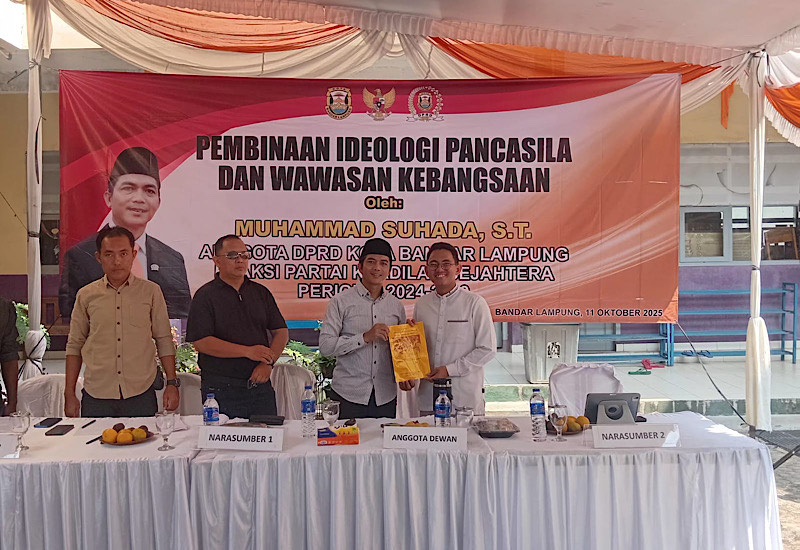 Anggota DPRD Bandar Lampung Muhammad Suhada Dorong Anak Muda Tanamkan Nilai Pancasila dan Wawasan Kebangsaan