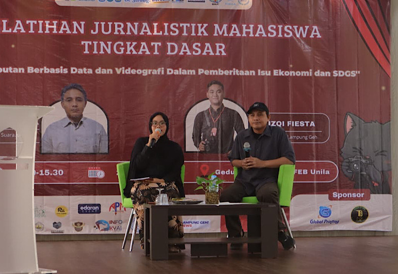  Pers Mahasiswa Pilar Ekonomi FEB Unila Helat Gema Jurnalistik, Usung Tema Pers Merdeka Ekonomi Berdaya