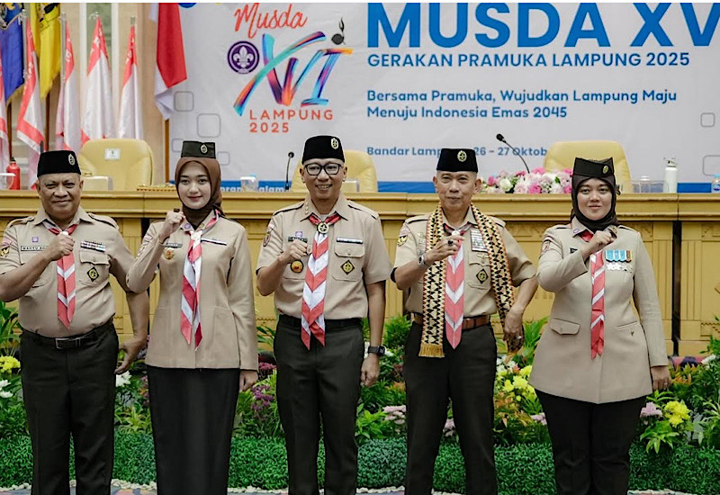  Gubernur Lampung Rahmat Mirzani Djausal Tekankan Gerakan Pramuka Jadi Kompas Moral