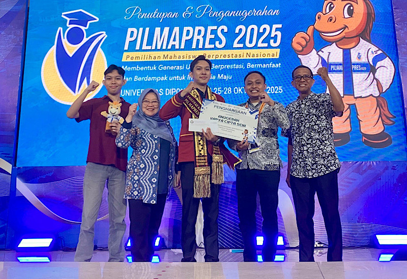  Mahasiswa Universitas Teknokrat Indonesia A Vahry Lilam Putra Raih Anugerah Cipta Seni Pilmapres 2025