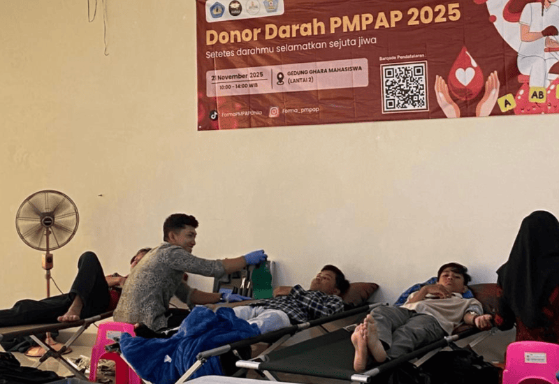  Kolaborasi PMPAP Unila dan PMI Sukses Gelar Donor Darah Perdana