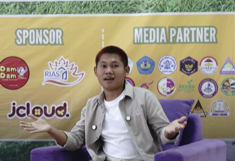  Tampil di Mediaphora FKIP Unila, Omped Visual Kreator Konten Asal Pesawaran Konsisten dengan Komedi Lokal