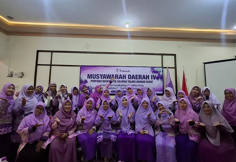 Salimah Tulangbawang Barat Suksesi Kepemimpinan, Ketua PW Rita Aprilyawati Tulis 3 Poin Utama untuk Pengurus Baru