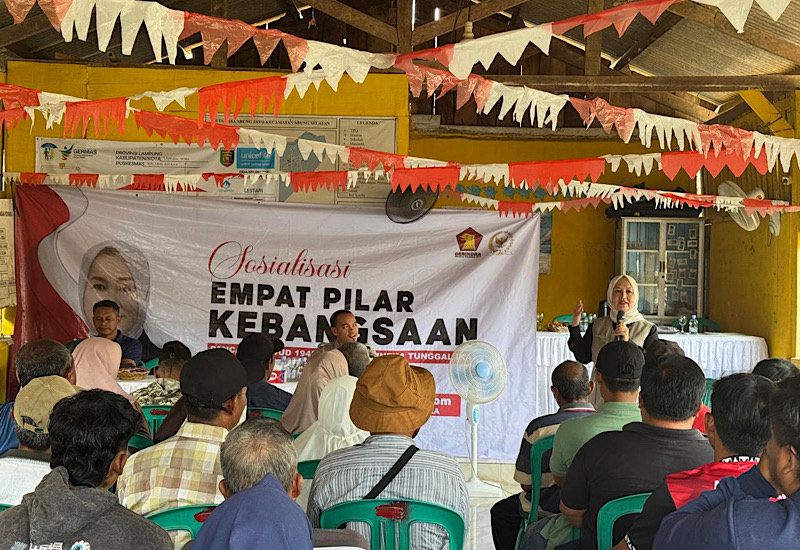  Dwita Ria Gunadi Sosialisasikan 4 Pilar Kebangsaan di Abung Timur, Tekankan Pentingnya Persatuan di Era Media Sosial