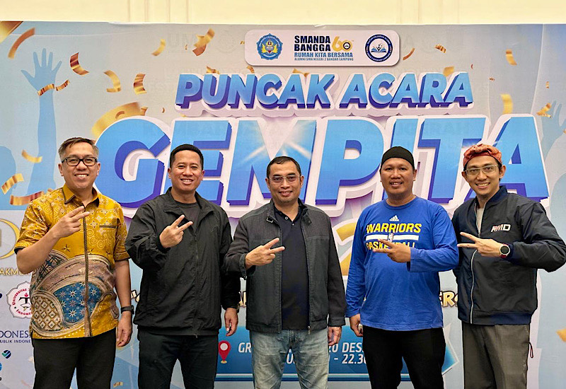  Mahathir Muhammad dan Bobby Irawan Cek Kesiapan Graha Wangsa untuk Malam Gempita Puncak HUT Ke-60 SMAN 2 Bandar Lampung
