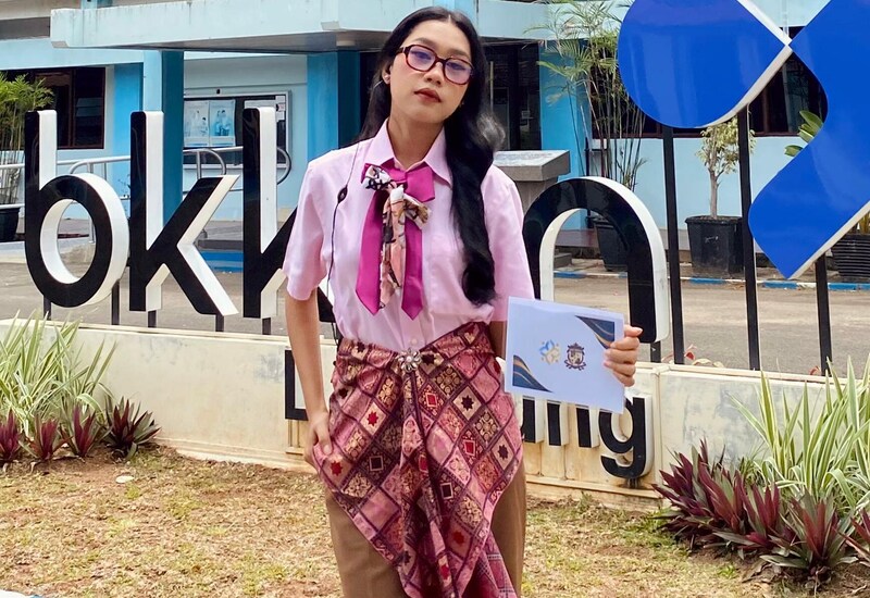  Michelle Sasha Sidabalok Mahasiswi Pendidikan Bahasa Prancis FKIP Unila Sukses Pandu GenRe Got Talent 2025