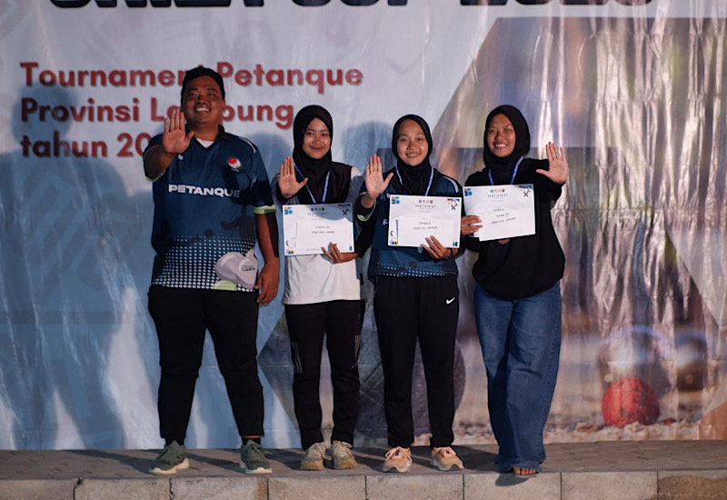  Universitas Teknokrat Indonesia Juara Umum Kejurda Petanque