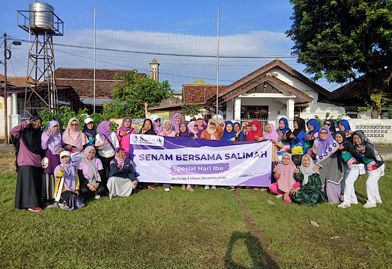  Maknai Hari Ibu, Salimah Bandar Lampung Gelar Senam Bersama, Peserta Dapat Mug Cantik