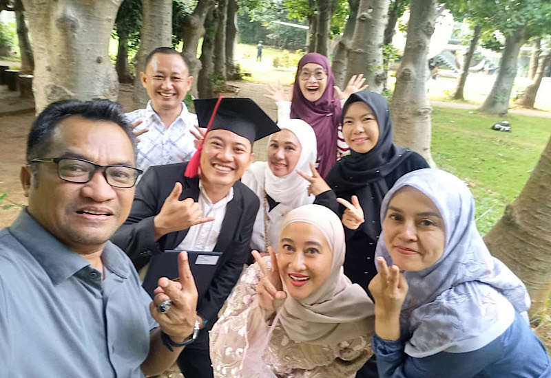 Muhammad Ibnoe Nugraha Wisuda Magister Ekonomi Unila, IKA SMAN 2 Bandar Lampung Kasih Selamat