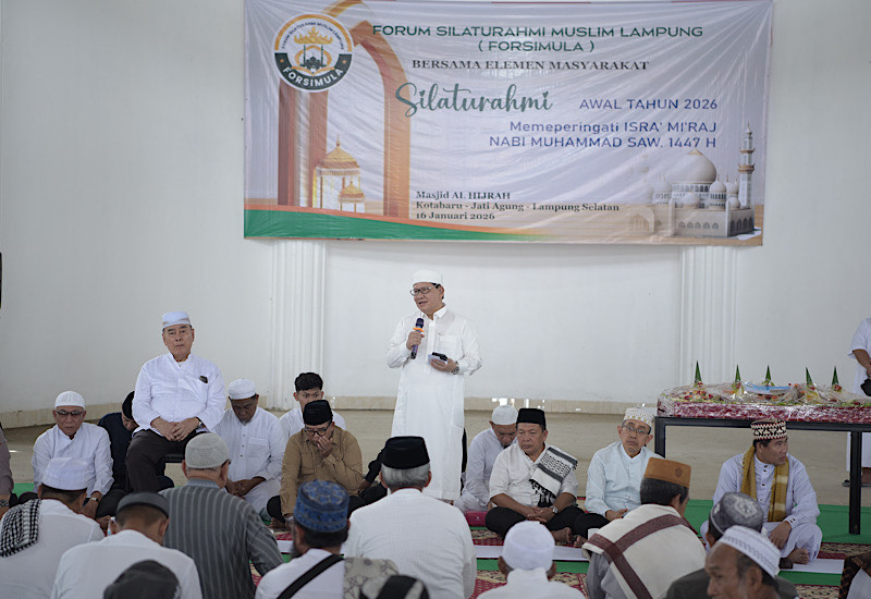  Puji Pembangunan Masjid Al Hijrah Kota Baru, Sjachroedin ZP: Swadaya Umat, Sumbangsih Rektor Teknokrat Nasrullah Yusuf Paling Besar