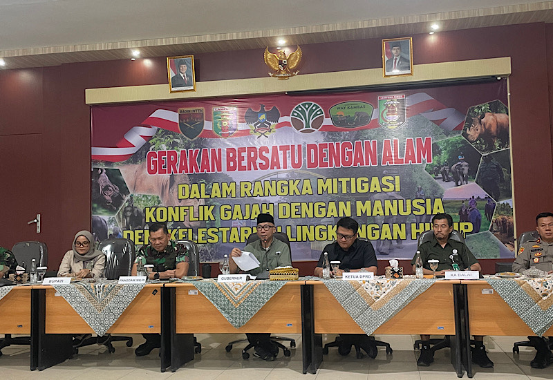  Gubernur Lampung Rahmat Mirzani Djausal Paparkan Rencana Bangun Pembatas Permanen di Taman Nasional Way Kambas