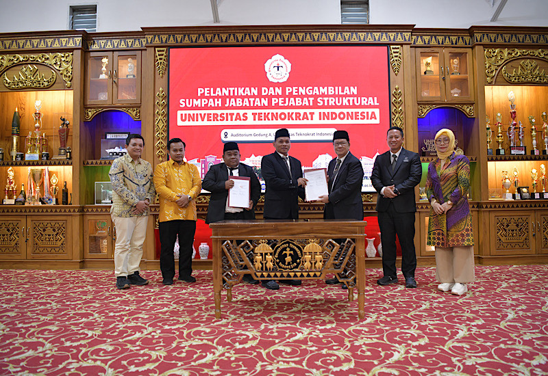  Rektor Universitas Teknokrat Indonesia Nasrullah Yusuf Lantik Lilik Ariyanto Ketua Program Studi Teknik Sipil