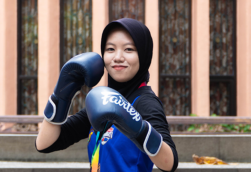  Amalia Nur Shabrina Mahasiswa Universitas Teknokrat Indonesia Raih Medali Polresta Boxing Championship