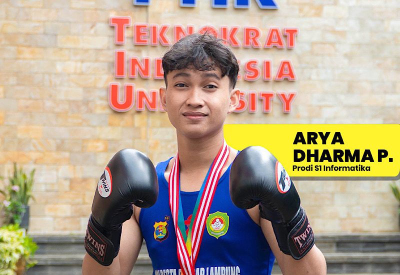  Arya Dharma Putra Mahasiswa Universitas Teknokrat Indonesia Juara Fighter of Road to PON Bela Diri