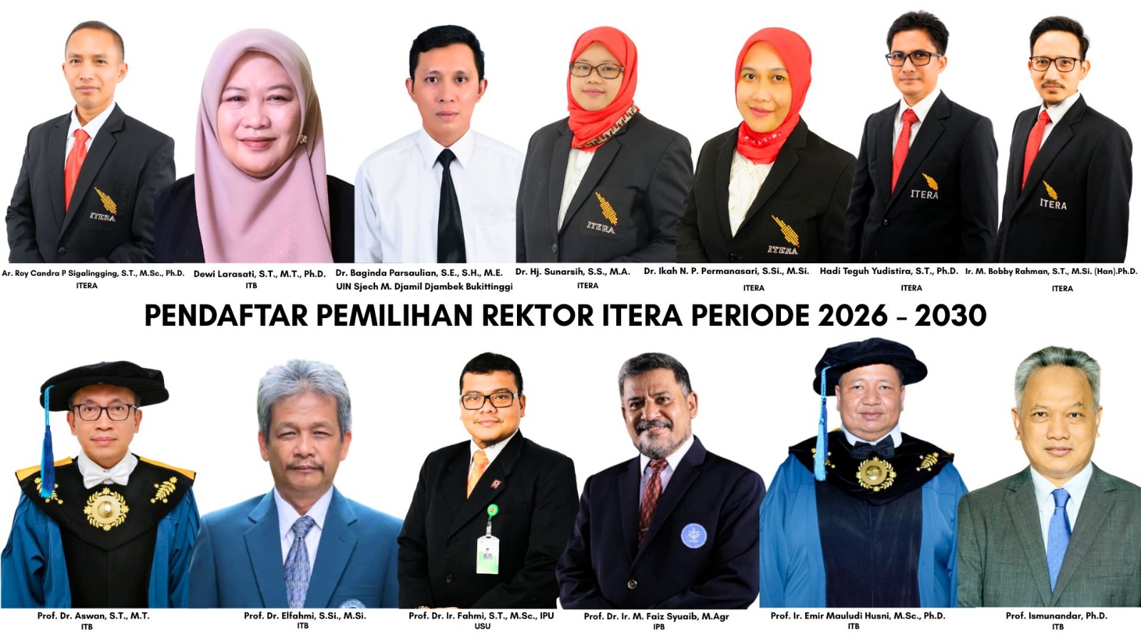  13 Bakal Calon Rektor Itera Ikuti Seleksi