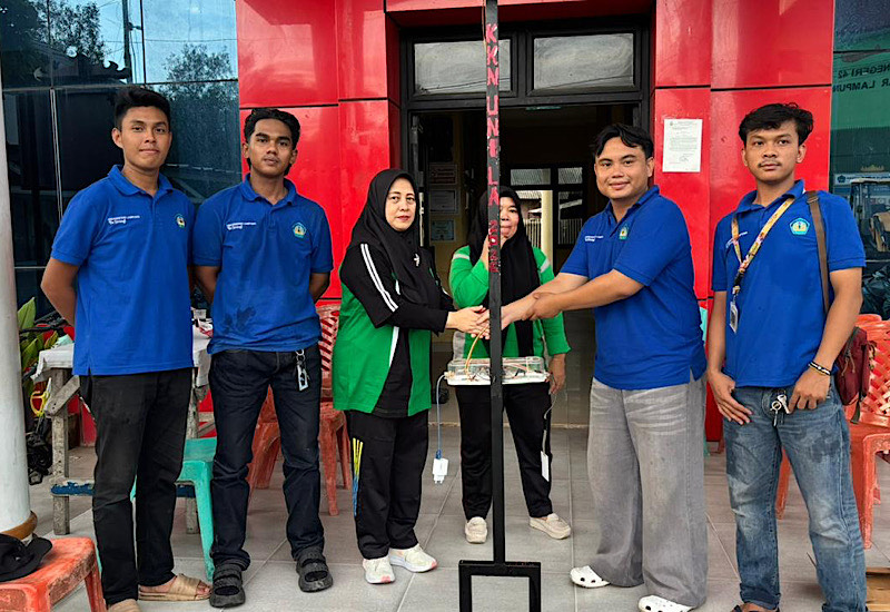  Mahasiswa KKN Unila Kotakarang Inisiasi Sensor Tinggi Badan Deteksi Dini Stunting