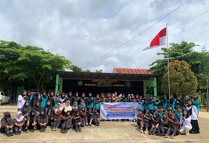  CoE Metaverse Universitas Teknokrat Indonesia Pelatihan “AI for Metaverse Creation” di MAN 1 Metro