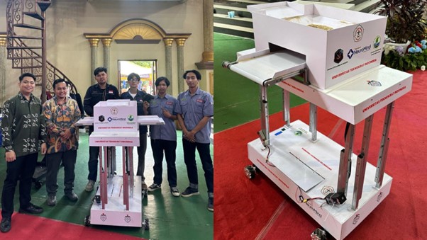  Mahasiswa Universitas Teknokrat Indonesia Inovasi AgroBot Feed, Robot Pemberi Pakan Ternak Sapi