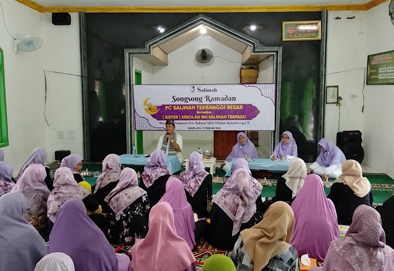  PC Salimah Terbanggi Besar Pengajian Songsong Ramadan di Masjid Nurul Hidayah